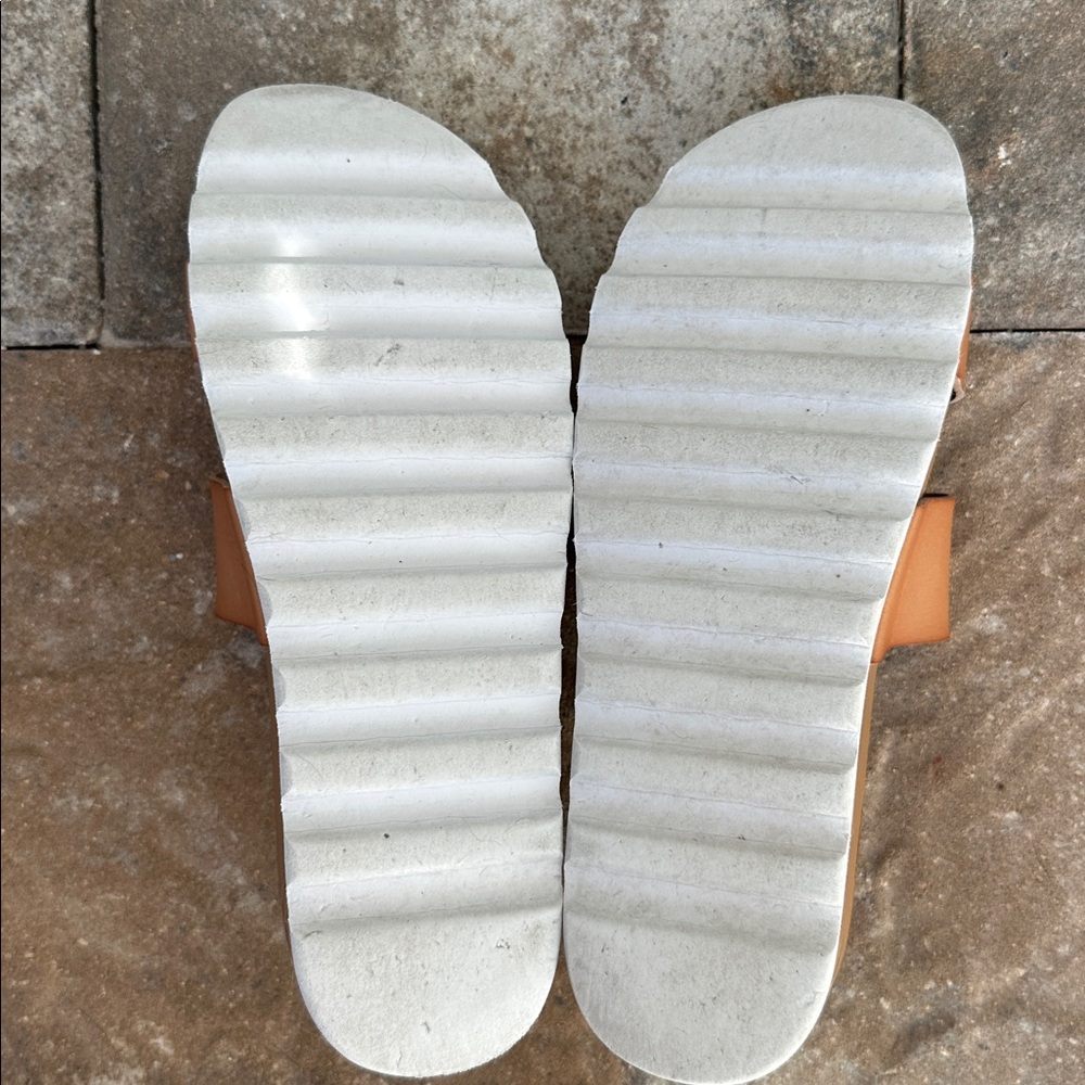 Reef Brown Double Strap Platform Sandal/ Slides - Picture 4 of 6